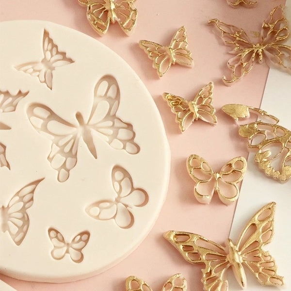 Oval Shape Butterfly Pattern Fondant Cake Baking Mold Chocolate Candy DIY Molds Cake Decoration Tools Kitchen Accessories