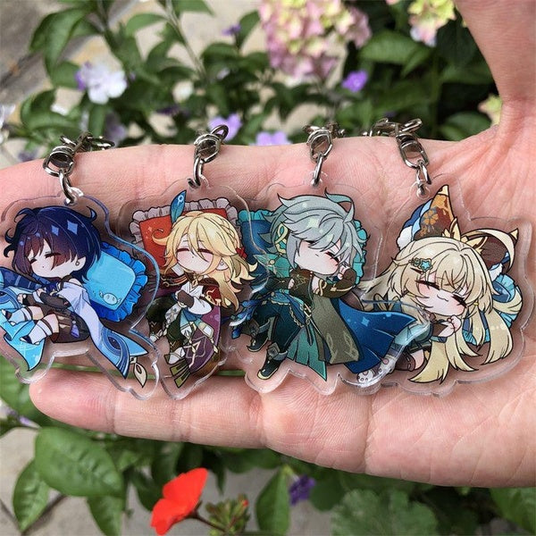 Genshin Impact Kirara Scaramouche Kaveh Alhaitham Acrylique Pendentif Porte-clés Porte-clés Cadeaux Charme