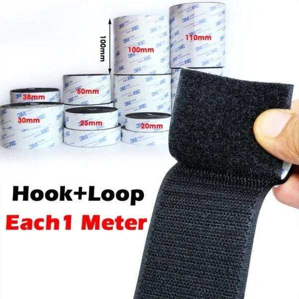 Velcro Tape Self Adhesive Glue Hook & Loop Tape Fastener DIY Tools Mosquito Net Home Improvement Velcro Straps Tapes