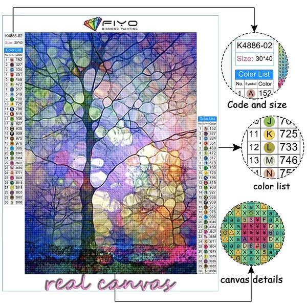 Tree Shadow DIY 5D Diamond Painting Full Drill with Number Kits Home and Kitchen Fashion Crystal Rhinestone Cross Stitch Embroidery Paintings Canvas