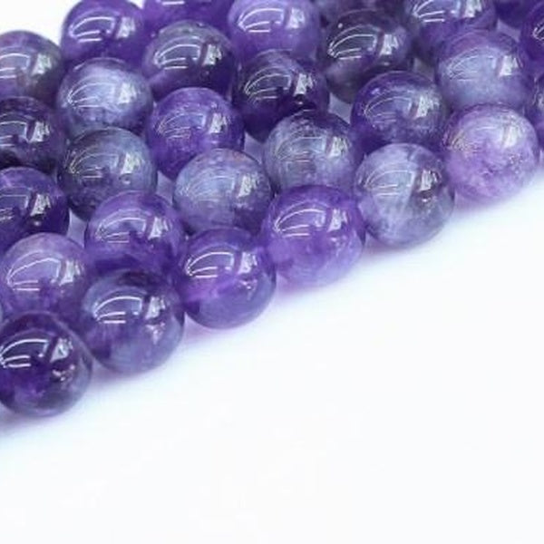 Amethyst Crystal Quartzs Natural Stone Round Spacer Beads For Jewelry Making Diy Fashion Beads Jewellery 6 8 10mm 15inches j4f3