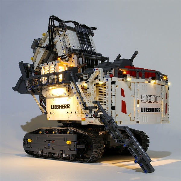 USB Light Kit For LEGO Technic Excavator Liebherr R 9800 Blocks 42100 Bricks Toys(NOT INCLUDE LEGO MODEL)