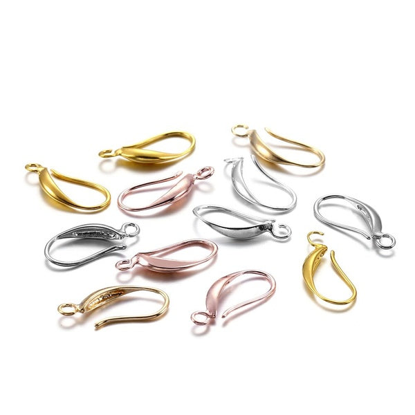 10pcs-lot 17*8mm Copper French Earring Hooks Charms Earrings Hook Clasps DIY For Jewelry Making Findings Accessories Supplies