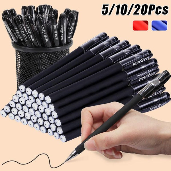 5-10-20Pcs Gel Pens Set 0.5mm Black-Red-Blue Gel Ink Refills Cute Stationery for Student Test School Office Writing Supplies
