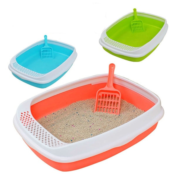 Demountable Enclosed Cat Toilet Puppy Pet Potty Cat Toilet Give Litter Shovel Puppy Dog Bedpan Cat Litter Box High Quality