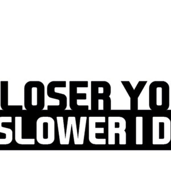 2PCS The Closer You Get The Slower I Drive Funny Driving Safety Decal Sticker for Car