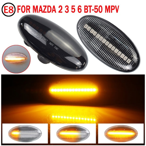 LED Side Marker Clignotant Dynamique Répéteur Séquentiel Clignotant Voyant Pour MAZDA 2 3 5 6 BT-50 MPV
