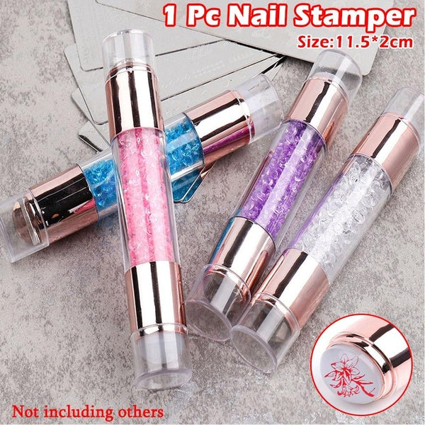 1 Pc Nail Stamp Double Silicone White Clear Stamp Nail Art Tool Nail Art Accessories