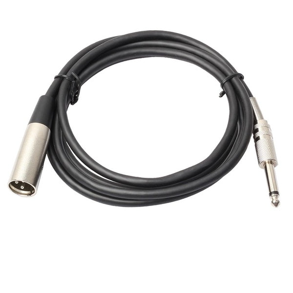 1.8m XLR 3-Pin Male to 1-4 inch Mono Shielded Microphone Audio Cord Cable