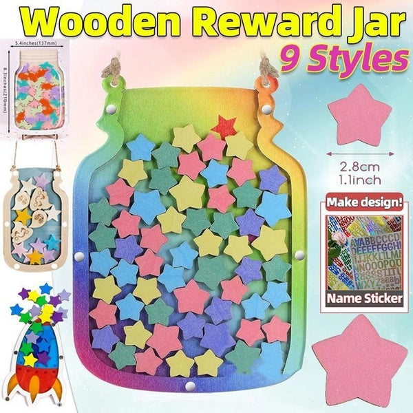 9 Styles Star Reward Jar Personalized Bulletin Board Moon Reward Jar for Boys Girls Magnetic Lovely Home Classroom Kids Behavior Incentive Training C