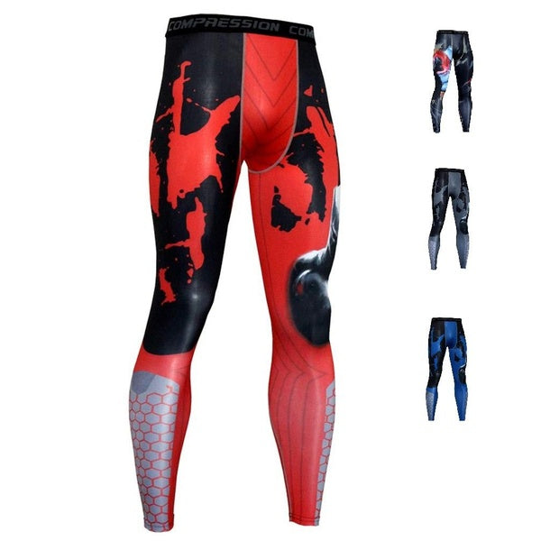 Men's Sports Leggings Compression Pants Baselayer Running Tights Mens Sports Cool Dry Leggings