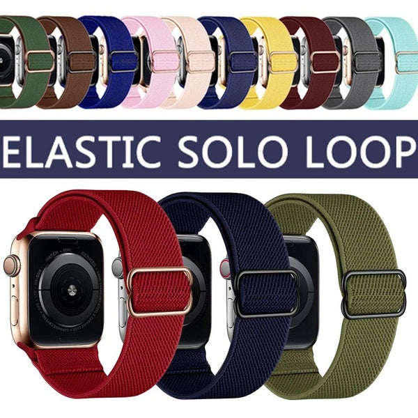 Scrunchie Strap for Smart Watch Ultra 2-Ultra 49mm 9 8 7 45mm 41mm 44mm 40mm 38mm 42mm Adjustable Elastic Nylon Band Bracelet for SmartWatch Series 3