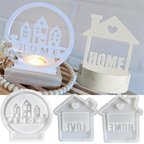 Silicone Casting Molds for Home House Shape Decorative Insert Craft Making