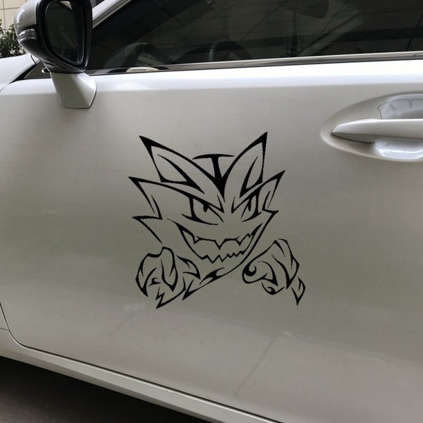 Animal Dragon Face Interesting Vinyl Car Sticker Motorcycle Decals Black 30cm*30cm