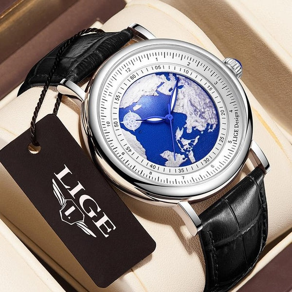 2023 nouveau LIGE montre décontracté mode homme montre en cuir haut marque montres de luxe étanche lumineux Simple Quartz montre-bracelet horloge