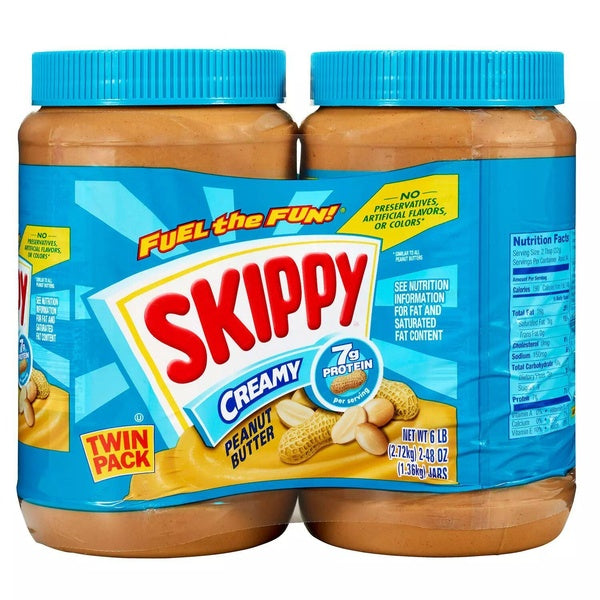Skippy Creamy Peanut Butter Spread (48 oz, 2 pk)