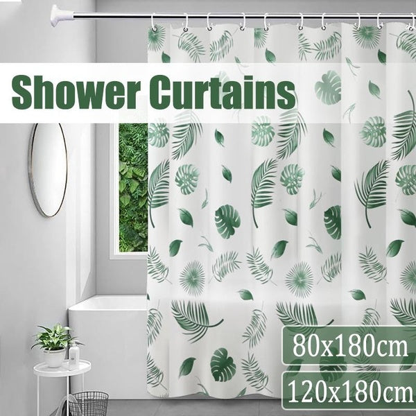 PEVA Bathroom Shower Curtain Liner, Waterproof Shower Curtain Liner Bathroom Decoration With Hooks (2 Size)