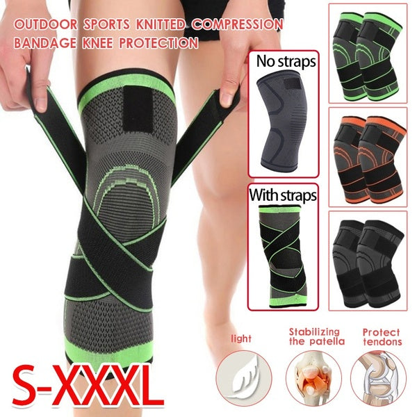1 PC Sports Knee Pads Professional Silicone Anti-collision Spring Support Basketball Knee Pads Mountaineering Running Fitness Outdoor Protective Equi