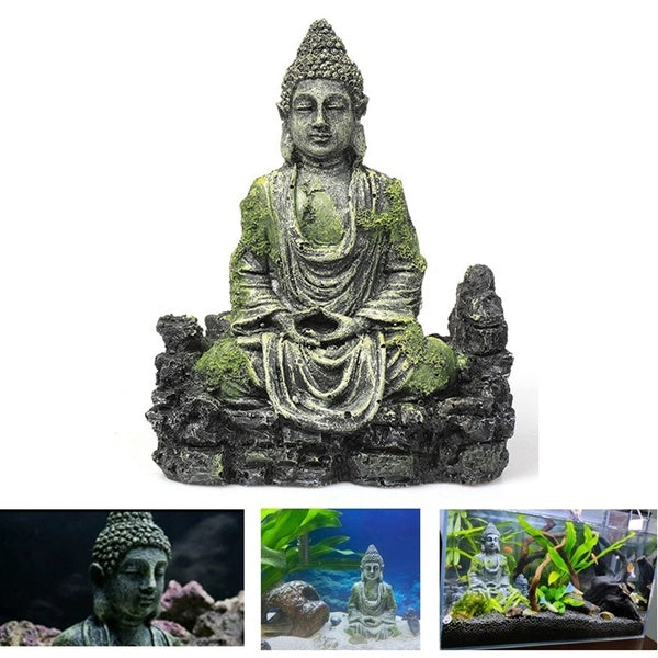 Fish Tank Landscaping Decoration Crafts Resin Antique Light House Buddha Statue Aquarium Aquarium Decoration Crafts Tank Gift