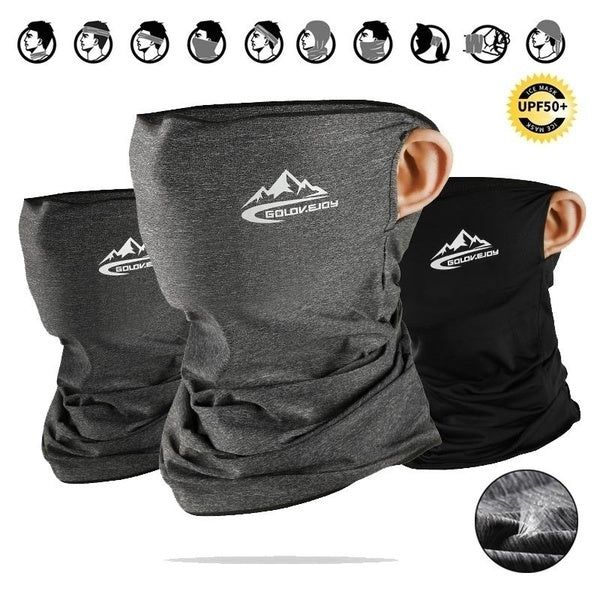 Soie de glace garder au frais cyclisme demi Tube Bandana Protection solaire UV équitation course cou guêtre écharpe respirant sport Bandana