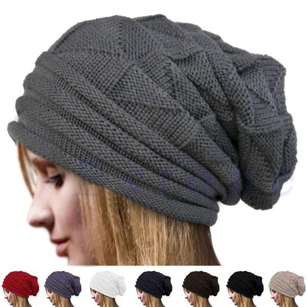 Men and Women Solid Color Knitted Hat Beret Casual Warm Charming Winter Hat