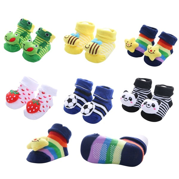 Soft Baby Cotton Cartoon Sock Newborn Anti Slip Floor Socks Clothes Shoes Suit