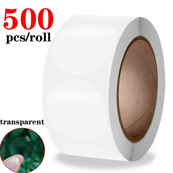500pcs-roll Transparent Sticker Round Transparent Seal Label Gift Box Packaging Sticker Decoration