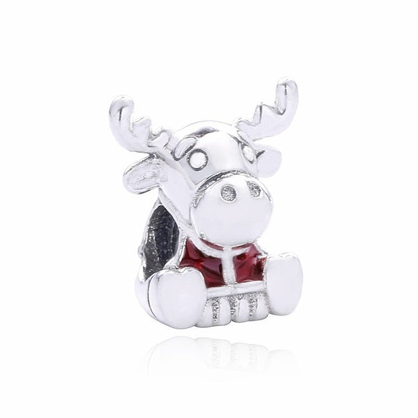 Perle de charme en argent sterling 925 Collection d'été en érable du Canada pour les bracelets et colliers de bijoux européens