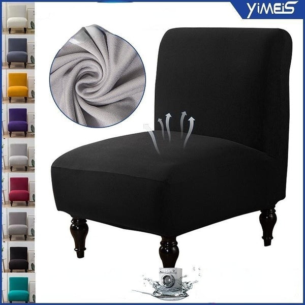 1-2 Pcs Stretch Spandex Removable Slipcovers For Armless Chair Washable Furniture Protector Accent Chair Covers For Living Room Hotel Home Decoration