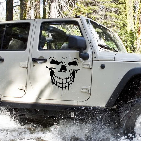 1PC Personality Skull Car Stickers Art Automotive Motorcycle Racing Trucks Laptop Decor