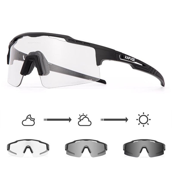 Photochromic Sunglasses UV400 Cycling Glasses Outdoor MTB Bike Eyewear Sports Hiking Riding Bicycle Goggles