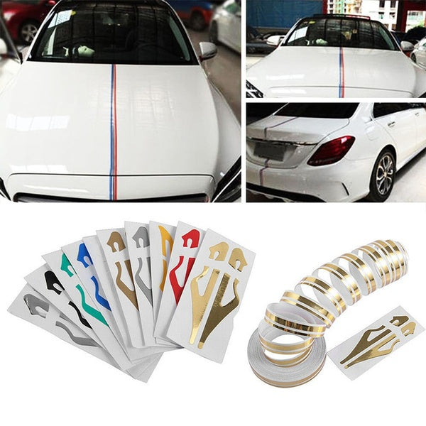 9.8m x 12mm Car Body Decal Striping Pin Stripe Double Line Tape Vinyl Sticker