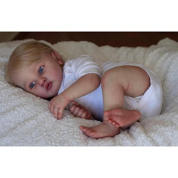 Ayana - poupée bébé Reborn 24 pouces, nouveau-né, garçon, réaliste, doux au toucher, 3D, Art de la peau, avec racines de cheveux à la main