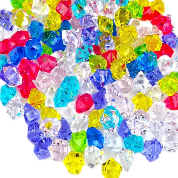 Fake Ice Rocks Crafts Table Scatter Crystal Cubes Stones Halloween Decor for Vase Fillers Colorful Home Decoration Acrylic Gems