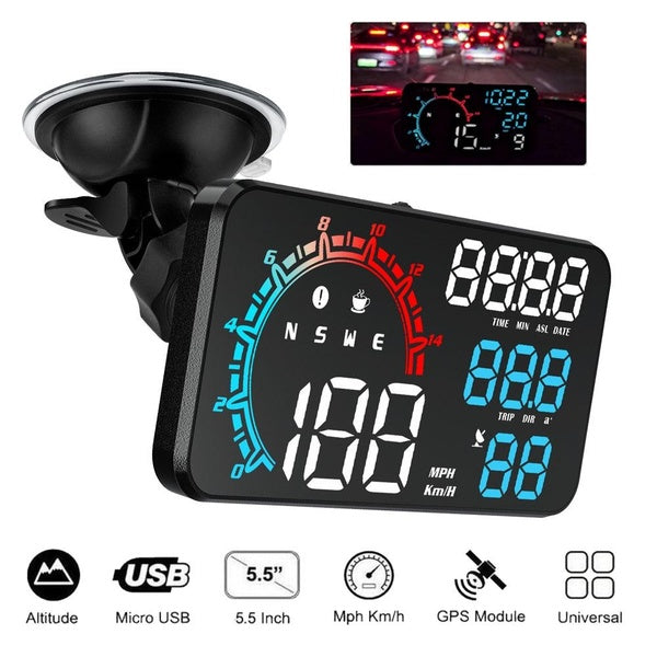 New G11 Car Electronics Digital Speedometer Universal GPS Car HUD Head Up Display MPH Overspeed Alarm Speedometer Alarm