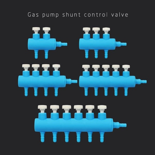 2-8 Way Outlet Air Flow Distributor Fish Tank Manifold Splitter Lever Useful Control Air Pump Aquarium Switch Accessories