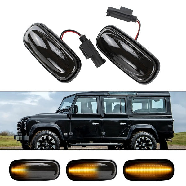 2x Led Dynamic Side Marker Turn Signal Light Sequential Blinker Light For Land Rover 99-04 Discovery 02-05 Freelander Defender