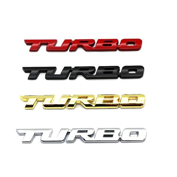 Turbo logo Car Motorcycle Emblem Badge Sticker Decal Decor