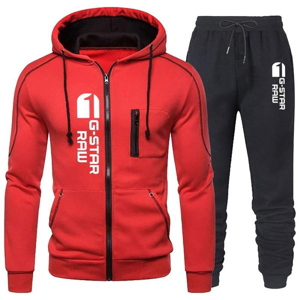 2022 Tracksuit Men Casual Sportswear Two Pieces Set Hoodies+Pants Track Suit Sets Spring Hooded Sweatshirts