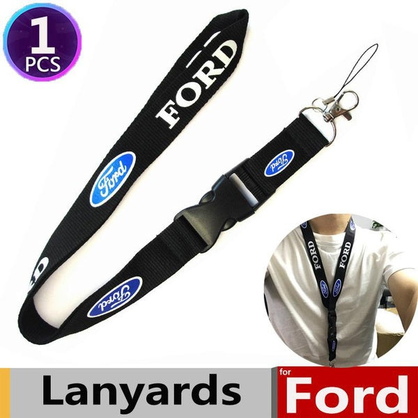 Lanière de sangle de cou avec logo de voiture Ford pour carte d'identité de clés de téléphone