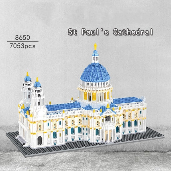 7053Pcs St Paul's Cathedral Model Building Blocks 3D London City Church Mini Micro Block Bricks World Architecture Diy Toys Gift