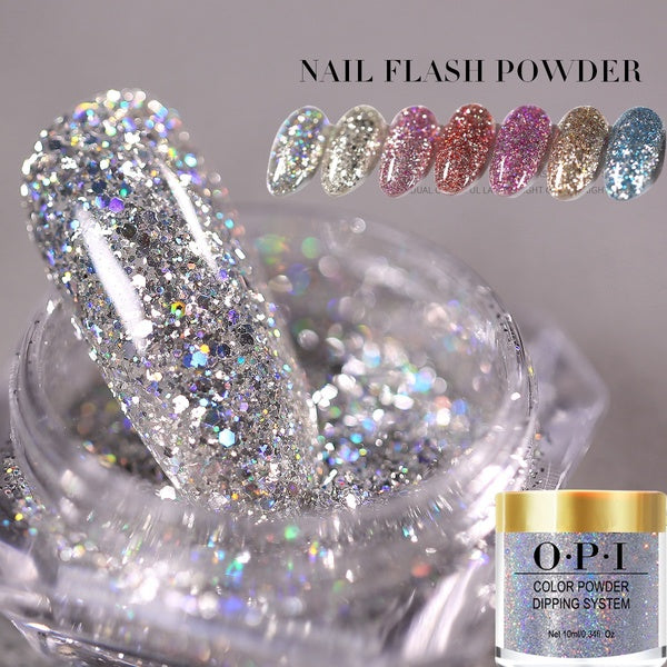 Nouveau holographique Laser Nail Glitter Sparkling Diamond Nail Powder Nail Art Acrylique Trempage Poudre (HZ-122)