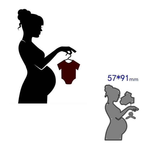 Pregnant Woman Metal Cutting Dies Scrapbooking Craft Dies Stencils DIY For Cards Making New Die