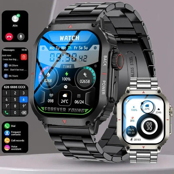 For Huawei Xiaomi IOS Smartwatch Bluetooth Call GPS Motion Tracking Outdoor Altitude Pressure IP68 Waterproof Sports Watch Men's