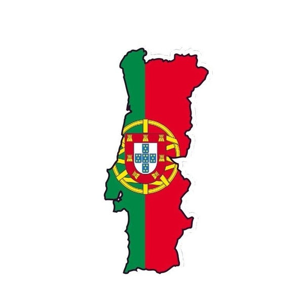 14.9CM*6.9CM Funny Car Sticker Portugal Flag Map Personality Decal 6-0417