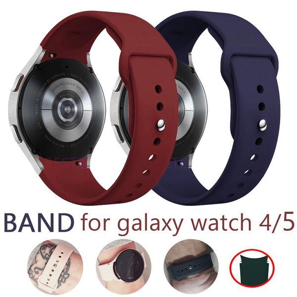Bracelet en silicone sans écart pour montre Samsung Galaxy 5 Bluetooth 40 mm 44 mm LTE 44 mm 5 Pro Bluetooth 45 mm pour montre Galaxy 4 Bracelet de's