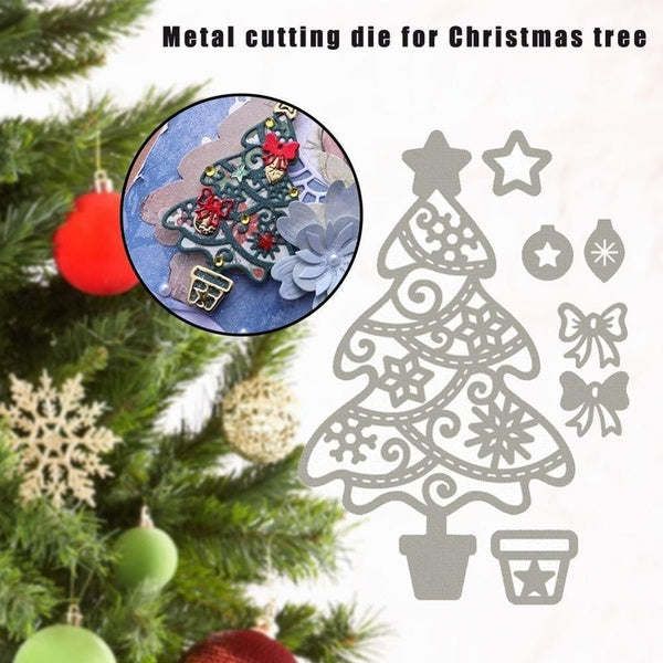 New Arrival Christmas Tree Metal Cutting Dies Scrapbooking Craft Dies Stencil Album Embossing Card Making Die Cut Dies