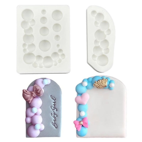 KUXSE 3D Bubble Ball Archway Silicone Molds DIY Fondant Cake Decorating Tools Chocolate Gumpaste Mold Sugarcraft Baking Tool