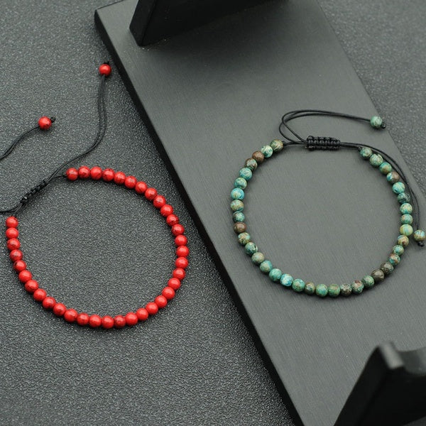 4mm Perles À La Mode Bracelet Réglable Naturel Mat Agate Oeil De Tigre Pierre Tissé Braslet Pour Hommes Femmes Guérison Yoga Bijoux Bijoux