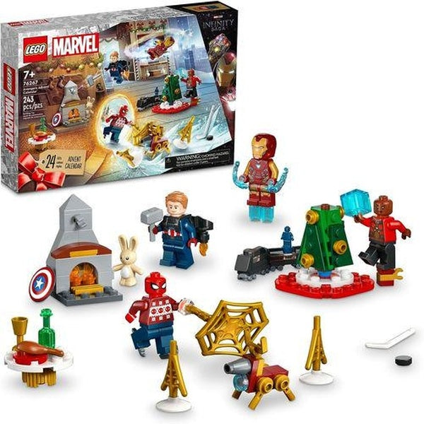 LEGO Marvel Avengers 2023 Advent Calendar 76267 Holiday Countdown Playset with Daily Collectible Surprises and 7 Super Hero Minifigures such as Docto